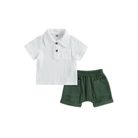 GXFC Toddler Baby Boys Beach Shorts Outfits Infant Boys Short Sleeve Solid Button Turn Down Collar Shirt Tops with Pocket and Short Pants Boys Summer Two Piece Set 0-3T
GXFC Toddler Baby Boys Beach Shorts Outfits Infant Boys Short Sleeve Solid Button Turn Down Collar Shirt Tops with Pocket and Short Pants Boys Summer Two Piece Set 0-3T