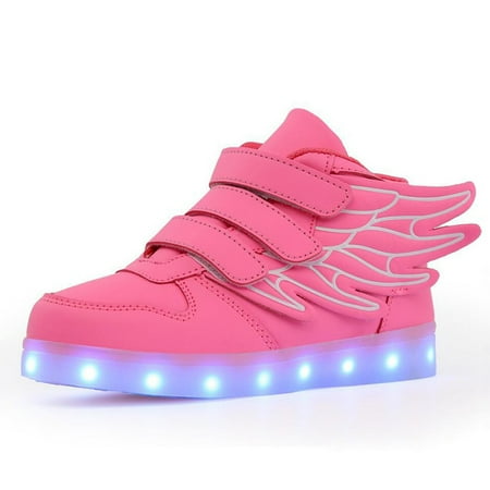 HRSR LED Light Up Hi-Top Shoes with Wing USB Rechargeable Flashing Sneakers for Toddlers Kids Boys Girls(Pink 33)
HRSR LED Light Up Hi-Top Shoes with Wing USB Rechargeable Flashing Sneakers for Toddlers Kids Boys Girls(Pink 33)