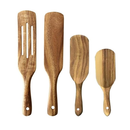Meizhencang 4Pcs/Set Wooden Teak Spatula Set Natural Wood Spurtle Kit Cooking Utensils for Kitchen
Meizhencang 4Pcs/Set Wooden Teak Spatula Set Natural Wood Spurtle Kit Cooking Utensils for Kitchen