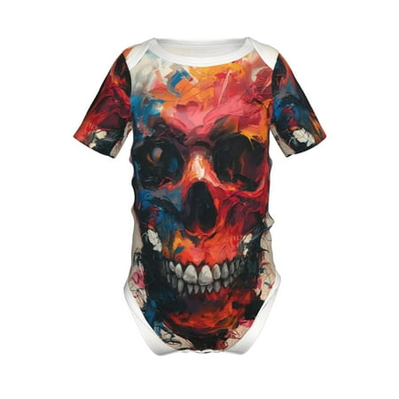 Yiaed Abstract Colorful Skull Art Print Infant Climbing Short Sleeve Onesie One-Piece Baby Bodysuit Clothes 0-12 Months -12 Months
Yiaed Abstract Colorful Skull Art Print Infant Climbing Short Sleeve Onesie One-Piece Baby Bodysuit Clothes 0-12 Months -12 Months