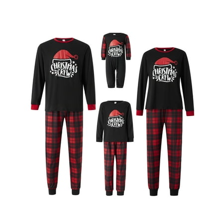 Thaisu Matching Family Pajamas Sets Christmas PJ s with Letter and Plaid Printed Long Sleeve Tee and Bottom
Thaisu Matching Family Pajamas Sets Christmas PJ s with Letter and Plaid Printed Long Sleeve Tee and Bottom