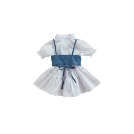 Mioliknya Kids Toddler Baby Girls Casual Outfits Short Sleeve Dress with Denim Vest 2Pcs Summer Clothes Outfit Set
Mioliknya Kids Toddler Baby Girls Casual Outfits Short Sleeve Dress with Denim Vest 2Pcs Summer Clothes Outfit Set