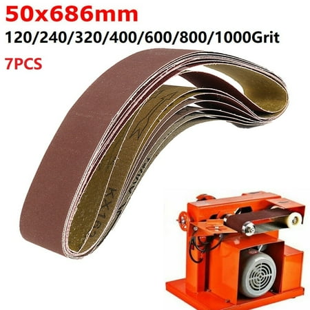 Cogfs 7 Pcs 50x686mm Sanding Abrasive Belt for Metal Wood Grinding Sander 120-1000 Grit
Cogfs 7 Pcs 50x686mm Sanding Abrasive Belt for Metal Wood Grinding Sander 120-1000 Grit