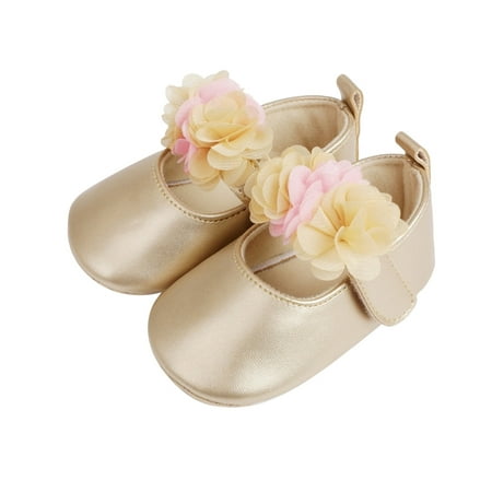 Yinguo Girls Single Shoes Floral First Walkers Shoes Toddler Sandals Princess Shoes Gold 11
Yinguo Girls Single Shoes Floral First Walkers Shoes Toddler Sandals Princess Shoes Gold 11