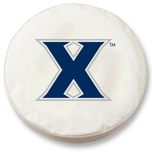 NCAA Tire Cover By Holland Bar Stool Xavier Musketeers White 21 5