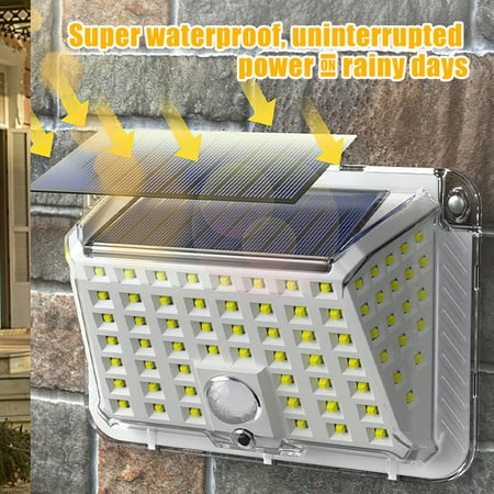 Solar Lights Outdoor 90 LEDs Motion Sensor Light 3 Modes Security Wall Lighting 270° Wide Angle Illumination IP65 Waterproof for Front Door Yard Garage Fence Deck Porch
Solar Lights Outdoor 90 LEDs Motion Sensor Light 3 Modes Security Wall Lighting 270° Wide Angle Illumination IP65 Waterproof for Front Door Yard Garage Fence Deck Porch