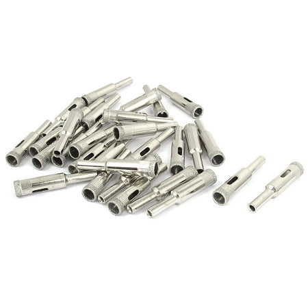 30pcs 10mm Diamond Core Hole Saw Tile Glass Marble Drill Bits