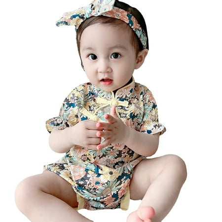 huanledash Baby Romper Baby Romper Floral Print Breathable Loose Baby Girl Summer Romper for Party
huanledash Baby Romper Baby Romper Floral Print Breathable Loose Baby Girl Summer Romper for Party