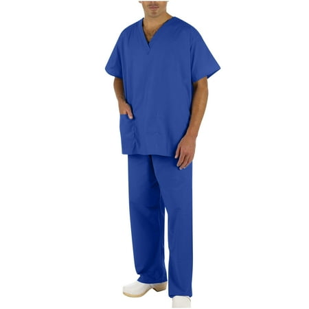 SUWHWEA Christmas Gift Scrub Tops Men Working Pocket Short Sleeve Blouse+Long Pants Two-Piece Sets on Clearance
SUWHWEA Christmas Gift Scrub Tops Men Working Pocket Short Sleeve Blouse+Long Pants Two-Piece Sets on Clearance