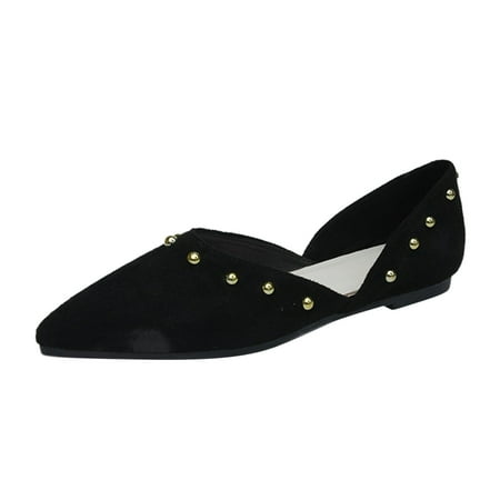 SEMIMAY Ladies Fashion Solid Color Suede Shallow Flat Bottom Pointed Casual Single Shoes
SEMIMAY Ladies Fashion Solid Color Suede Shallow Flat Bottom Pointed Casual Single Shoes