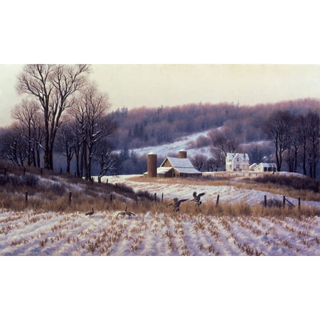 Crisp Winter Morning 2-RANVAN5596 Print 20.75"x34.75" by Randy Van Beek in a Un (Canvas Only)