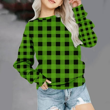 Ovbmpzd Kids Sweatshirts 1-12 Years Buffalo Plaid Long Sleeve Shirts Crewneck Comfy Cozy Tops Girls Casual Clothes
Ovbmpzd Kids Sweatshirts 1-12 Years Buffalo Plaid Long Sleeve Shirts Crewneck Comfy Cozy Tops Girls Casual Clothes