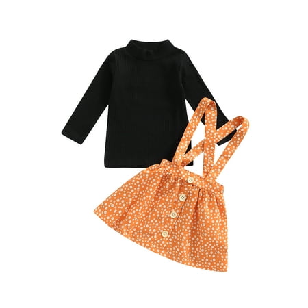 TheFound Toddler Baby Girls Clothes Ribbed Long Sleeve Turtleneck Tops Floral Suspender Skirt Outfits
TheFound Toddler Baby Girls Clothes Ribbed Long Sleeve Turtleneck Tops Floral Suspender Skirt Outfits