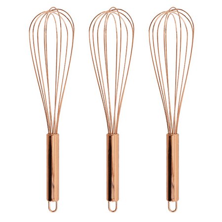 3 Pcs Large Small Metal Mini Whisk Sets Stainless Steel Egg Wire Tiny Whisks for Cooking Baking Rose Gold
3 Pcs Large Small Metal Mini Whisk Sets Stainless Steel Egg Wire Tiny Whisks for Cooking Baking Rose Gold