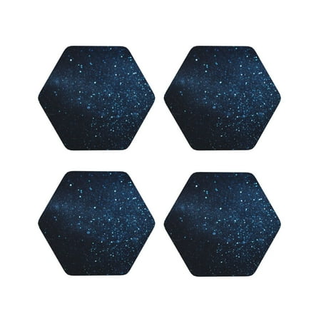 Leather Coasters Set of 4 - Blue Glitter Retro Lightweight Non-Slip Drink Coasters for Desk Anti-Scalding Desk Cup Coasters for Office Table Decor Hexagon
Leather Coasters Set of 4 - Blue Glitter Retro Lightweight Non-Slip Drink Coasters for Desk Anti-Scalding Desk Cup Coasters for Office Table Decor Hexagon