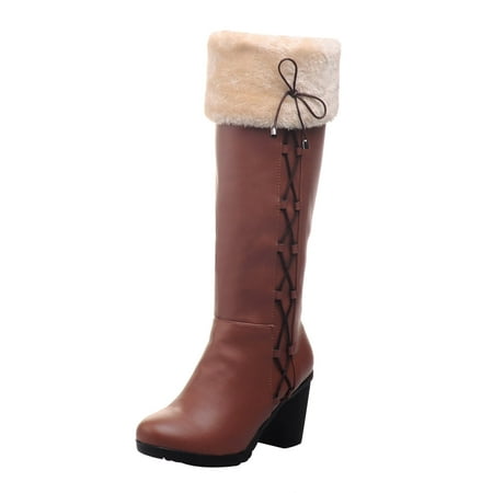 Paiwinds Boots for Women Autumn and Winter Women s Boots Velvet Comfortable High Heel Platform Boots Brown
Paiwinds Boots for Women Autumn and Winter Women s Boots Velvet Comfortable High Heel Platform Boots Brown