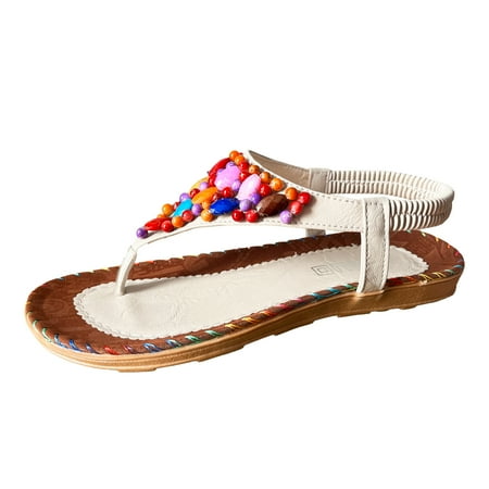 Cathalem Women Summer Elastic Band Casual Open Toe Flat Comfortable Soft Sole Beach Shoes Sandals White 38
Cathalem Women Summer Elastic Band Casual Open Toe Flat Comfortable Soft Sole Beach Shoes Sandals White 38