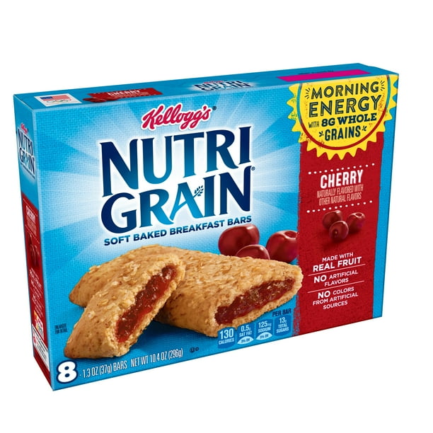 Kellogg's Nutri-Grain Soft Baked Cherry Breakfast Bars 8-1.3 oz. Wrappers