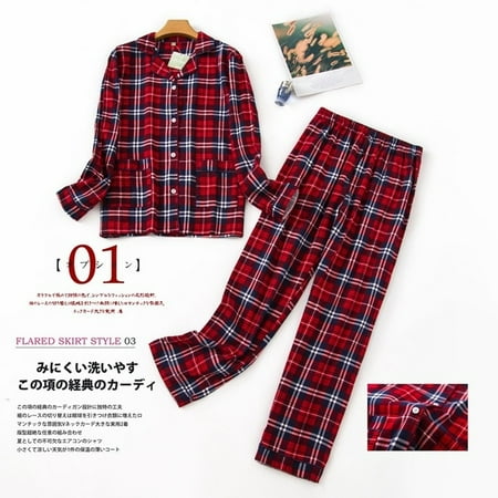 Women s Pajamas Plus Clothes Ladies Flannel Cotton Home Wear Suit Autumn Winter Pajamas Plaid Print Sleep Tops
Women s Pajamas Plus Clothes Ladies Flannel Cotton Home Wear Suit Autumn Winter Pajamas Plaid Print Sleep Tops