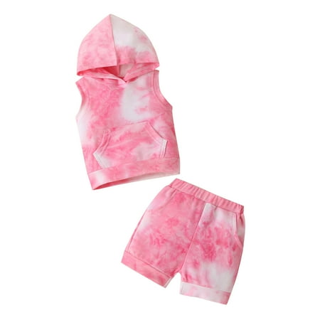 TAIAOJING Baby Girls Clothes Toddler Sleeveless Rainbow Tie-Dyed Printed Hoodie Tops+Shorts Outfits Clothing Set 2-3 Years
TAIAOJING Baby Girls Clothes Toddler Sleeveless Rainbow Tie-Dyed Printed Hoodie Tops+Shorts Outfits Clothing Set 2-3 Years