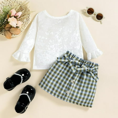 Little Baby Girl Clothes Long Sleeve Sweater Plaid Skirt 2Pcs Baby Girl Photoshoot Outfits
Little Baby Girl Clothes Long Sleeve Sweater Plaid Skirt 2Pcs Baby Girl Photoshoot Outfits