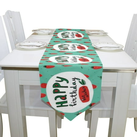 POPCreation Happy Brithday Strawberry Table Runner 13x70 Inches Green Table Top Decoration
POPCreation Happy Brithday Strawberry Table Runner 13x70 Inches Green Table Top Decoration