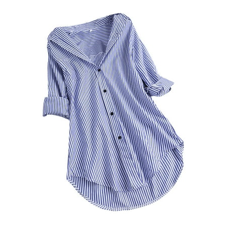 Pianpianzi Ladies Tunics Long Sleeve under Scrub Tee Women Two Pack Long Sleeve Women Stripe Long Sleeve Turn-down Collar Button Loose Top Shirts Blouse
Pianpianzi Ladies Tunics Long Sleeve under Scrub Tee Women Two Pack Long Sleeve Women Stripe Long Sleeve Turn-down Collar Button Loose Top Shirts Blouse