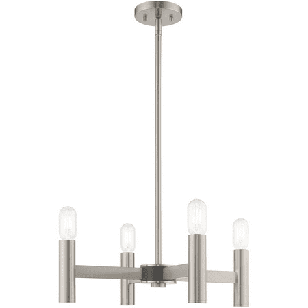 Brushed Nickel Tone Finish Mini Chandeliers Steel Material Medium 19 Long 4 Light Fixture
Brushed Nickel Tone Finish Mini Chandeliers Steel Material Medium 19 Long 4 Light Fixture