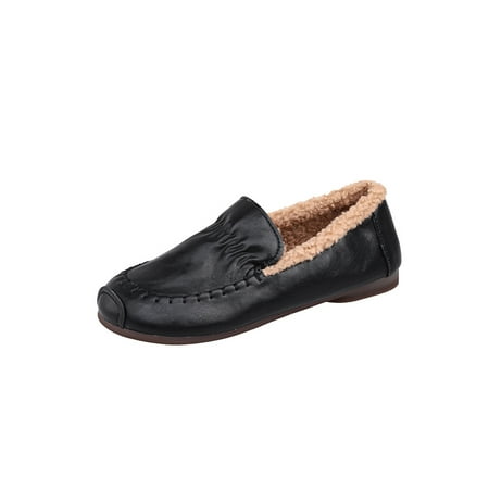Lacyhop Ladies Winter Lightweight Loafers Cozy Plush Lining Flat Shoes Casual Anti-Slip Flats Black 5.5
Lacyhop Ladies Winter Lightweight Loafers Cozy Plush Lining Flat Shoes Casual Anti-Slip Flats Black 5.5