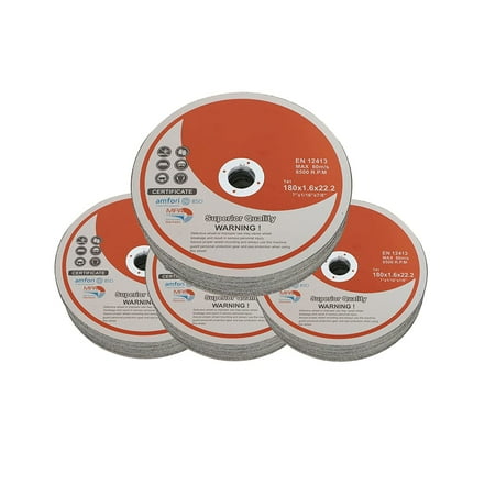 PET-U 100Pcs Cut Off Wheels 7 x 1/16 x 7/8 Inch Aluminium Oxide Cutting Discs Fit for Metal and Stainless Steel 8500RPM
PET-U 100Pcs Cut Off Wheels 7 x 1/16 x 7/8 Inch Aluminium Oxide Cutting Discs Fit for Metal and Stainless Steel 8500RPM
