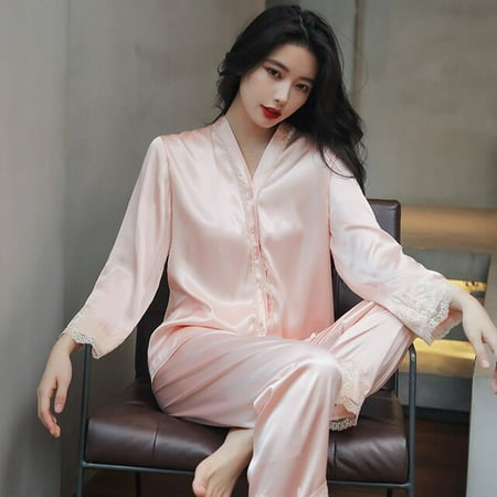 CoCopeaunt Casual Pajamas Set Satin Sexy Women 2 Piece Sleepwear Silky Pyjamas Loungewear Solid Nightwear Spring New Bathrobe Shirt&Pants
CoCopeaunt Casual Pajamas Set Satin Sexy Women 2 Piece Sleepwear Silky Pyjamas Loungewear Solid Nightwear Spring New Bathrobe Shirt&Pants