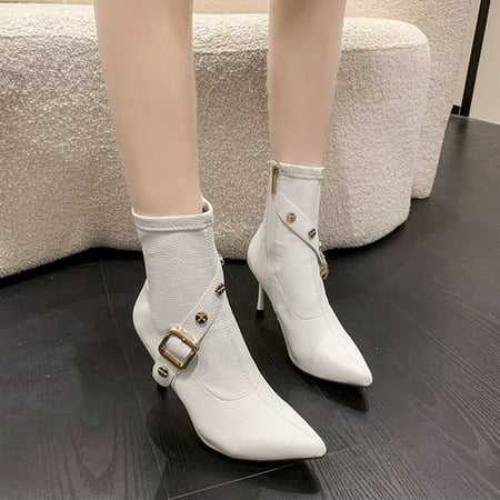 Rollbacks & Clearance Juebong Womens Fashion Solid Boots Zipper Ankle Booties for Women Pointed Toe Midheel Boots Shoes
Rollbacks & Clearance Juebong Womens Fashion Solid Boots Zipper Ankle Booties for Women Pointed Toe Midheel Boots Shoes