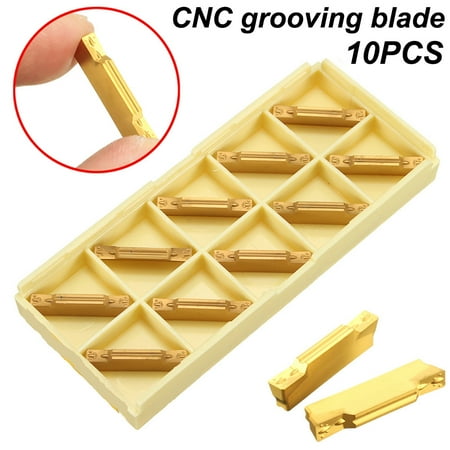 10 Pcs MGMN300-M Carbide Insert 3mm Width Durable for Grooving Cut-off Tool