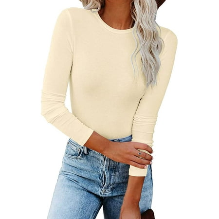 Women s Crewneck Shirts Causal Long Sleeve Slim Fit Underscrub Winter Basic Tee Tops
Women s Crewneck Shirts Causal Long Sleeve Slim Fit Underscrub Winter Basic Tee Tops