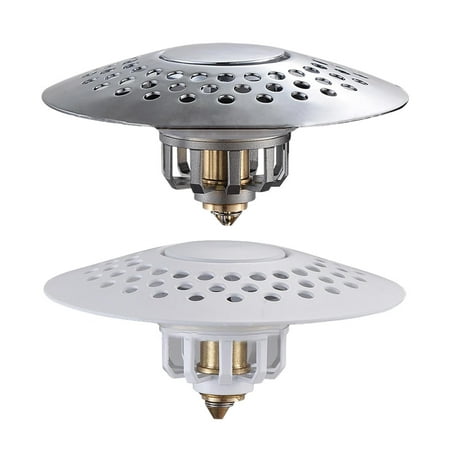

Bathroom Pop Up Sink Drain Stopper|Wash Basin Strainer with Basket Won t Spill With Hair Catcher|Ideal For Bathroom Kitchen Sinks Universal 1.6-2.16 Inch Drain Holes