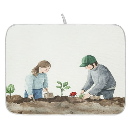 Planting Flowers Dish Drying Mat for Kitchen Quick Drying Absorbent Soft Durable 18 x 24
Planting Flowers Dish Drying Mat for Kitchen Quick Drying Absorbent Soft Durable 18 x 24