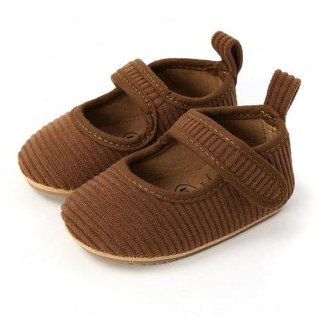 Infant Baby Boys Girls Crib Shoes Soft Sole Mary Jane Ballet Flats Infant Prewalker Dress Shoes