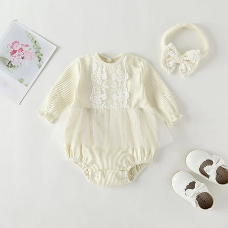 NIUREDLTD Baby Girls Boys Lace Autumn Long Sleeve Romper Bodysuit Headbands Clothes
NIUREDLTD Baby Girls Boys Lace Autumn Long Sleeve Romper Bodysuit Headbands Clothes