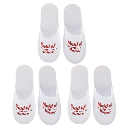 NICEXMAS 3 Pairs Wedding Party Maid Slippers Pajama Party Disposable Slippers Supplies
NICEXMAS 3 Pairs Wedding Party Maid Slippers Pajama Party Disposable Slippers Supplies
