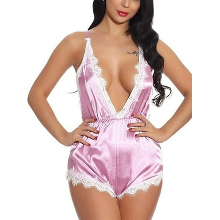 HQiong Women Sexy Lingerie Deep V Neck Criss Cross Back Lace Trim One Piece Teddy Erotic Valentine Lingerie Sleepwear
HQiong Women Sexy Lingerie Deep V Neck Criss Cross Back Lace Trim One Piece Teddy Erotic Valentine Lingerie Sleepwear