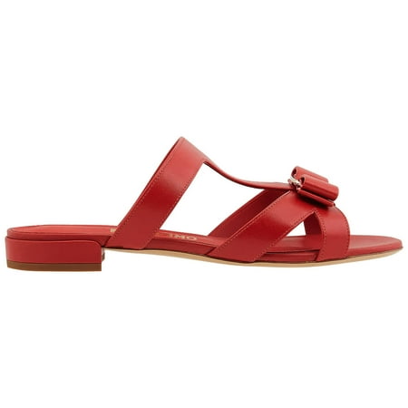 Salvatore Ferragamo Lipstick Lylia Vara Bow Sandals Brand Size 5