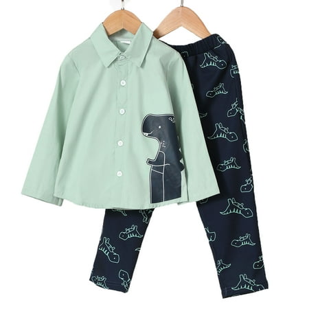 KIMI BEAR Toddler Baby Boys Shorts Outfits 4T Toddler Boys Little Gentleman Style Clothes 5T Boys Casual Dinosaur Print Lapel Shirt Printed Pants 2PCs Set Green
KIMI BEAR Toddler Baby Boys Shorts Outfits 4T Toddler Boys Little Gentleman Style Clothes 5T Boys Casual Dinosaur Print Lapel Shirt Printed Pants 2PCs Set Green