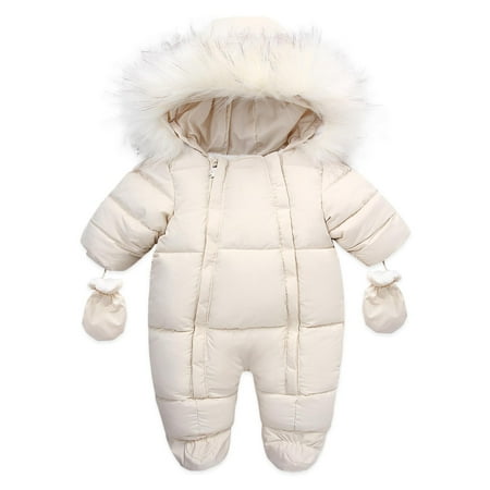 Sodopo Toddler Baby Boys Girls Snowsuit Zipper Down Jacket with Winter Gloves Winter Hooded Footed Warm Jumpsuit Outerwear Outfits for 6-24 Months
Sodopo Toddler Baby Boys Girls Snowsuit Zipper Down Jacket with Winter Gloves Winter Hooded Footed Warm Jumpsuit Outerwear Outfits for 6-24 Months