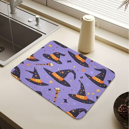 Halloween Magic Hat Drying Mat Diatomaceous Earth Super Absorbent Non-slip Rubber Sole Heat Resistant 230 Degrees Fahrenheit 19.7×15.7in
Halloween Magic Hat Drying Mat Diatomaceous Earth Super Absorbent Non-slip Rubber Sole Heat Resistant 230 Degrees Fahrenheit 19.7×15.7in