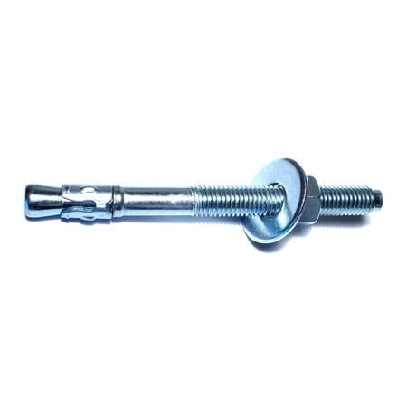 5/8 x 7 Zinc Plated Steel Concrete Wedge Stud Anchor Bolts WAS-117 (10 pcs)