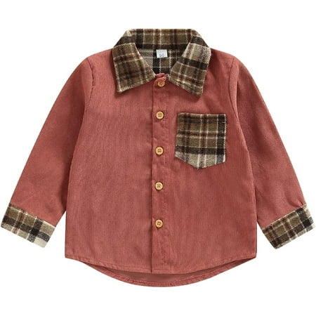 PIKADINGNIS Kids Toddler Boys Button Down Corduroy Jacket Shirts Plaid Patchwork Long Sleeve Oversized Shacket Tops with Pockets
PIKADINGNIS Kids Toddler Boys Button Down Corduroy Jacket Shirts Plaid Patchwork Long Sleeve Oversized Shacket Tops with Pockets