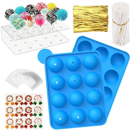 410Pcs Cake Pop Maker Kit Silicone Cake Pop Moulds 15-Hole Acrylic Lollipop Holder Treat Sticks
410Pcs Cake Pop Maker Kit Silicone Cake Pop Moulds 15-Hole Acrylic Lollipop Holder Treat Sticks