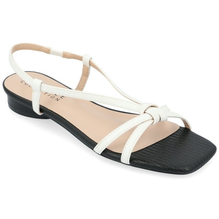 Journee Collection Womens Bridget Sling Back Low Block Heel Sandals