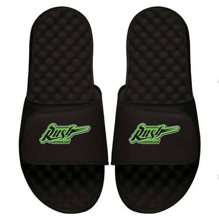 Youth ISlide Black Saskatchewan Rush Primary Logo Slide Sandals