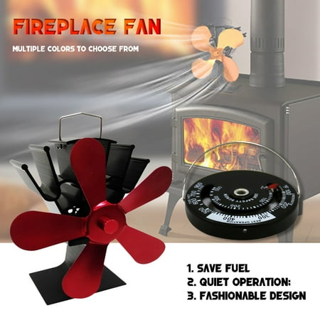 WMYBD Fans Fireplace Fan For Wood Stove 5 Blades Environmentally Friendly And Efficient